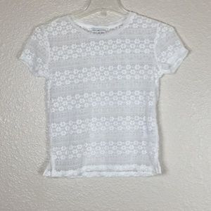 American Eagle Outfitters Lace White Women Blouse